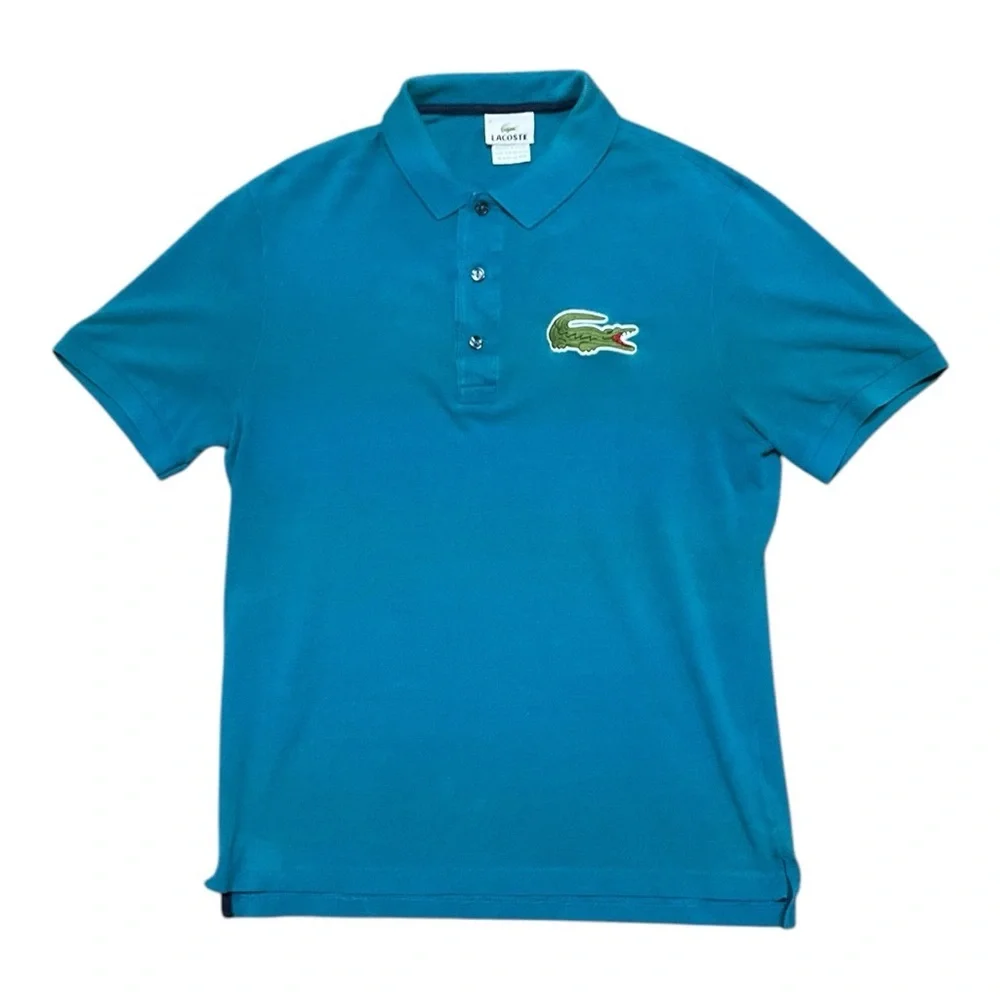 🐊 LACOSTE‎ Men’s Polo Shirt Size 4 (M) 🔵 Blue Cotton Classic |